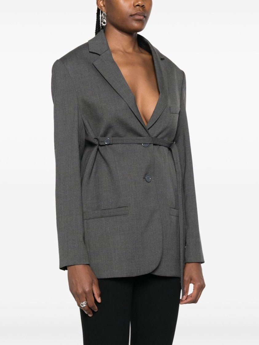 Courrèges Tailored Belted Blazer
