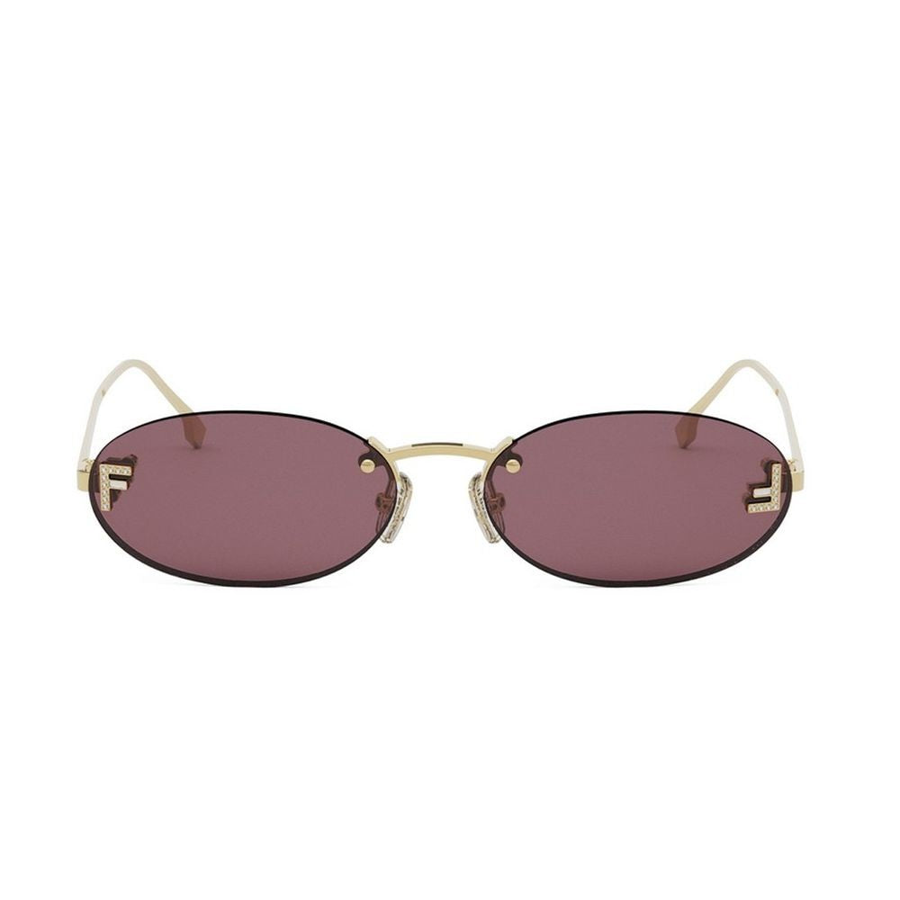 Fendi First Crystal Oval Rimless Sunglasses
