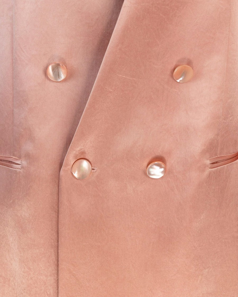 Philosophy Di Lorenzo Serafini Double-Breasted Duchesse Pink Blazer