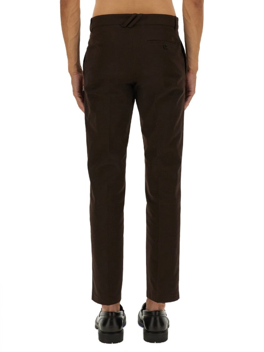 Burberry Slim-Fit Brown Cotton Chino Pants
