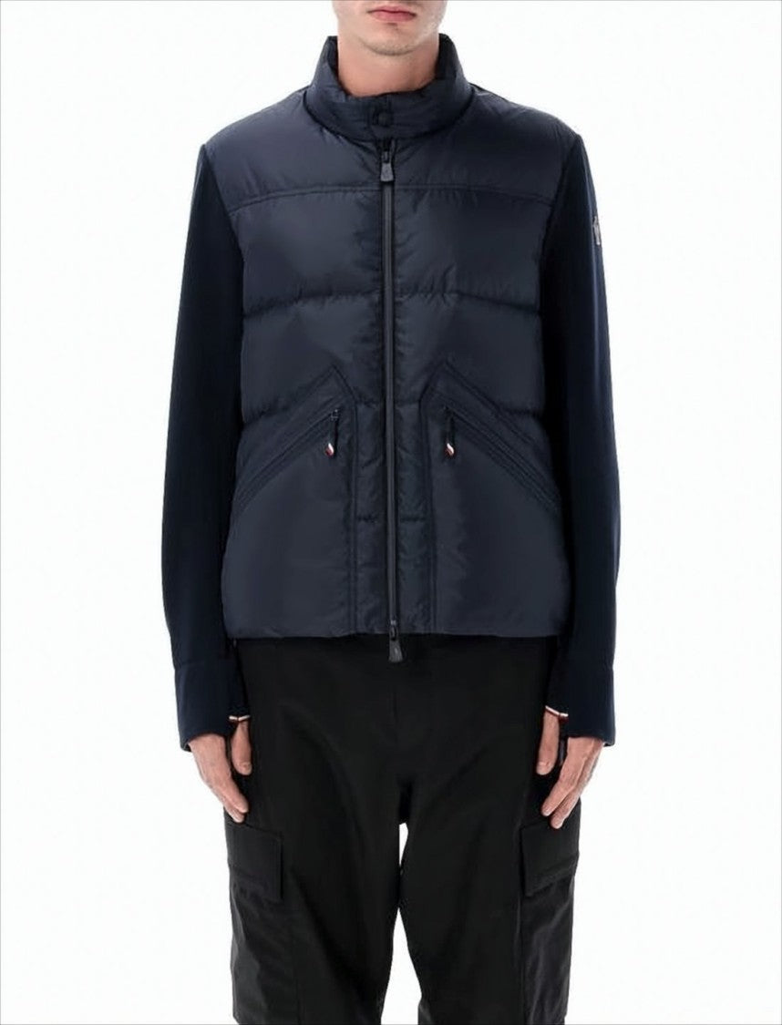 Moncler Padded Hybrid Down Jacket With High Collar