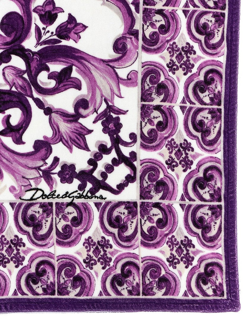 Dolce & Gabbana Maiolica' Print Beach Towel