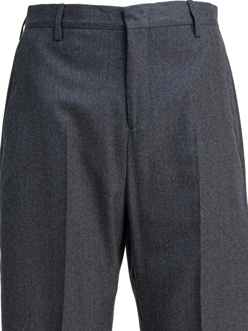 Briglia Tailored Straight-Leg Trousers In Soft Grey Blend