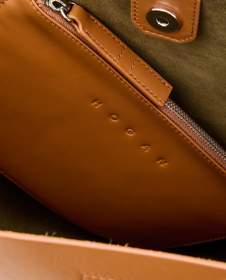 Hogan Brown H01r Hobo Medium Bag