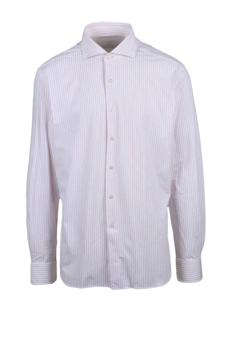 Xacus White Pink Polyamide Elastane Stretch Shirt