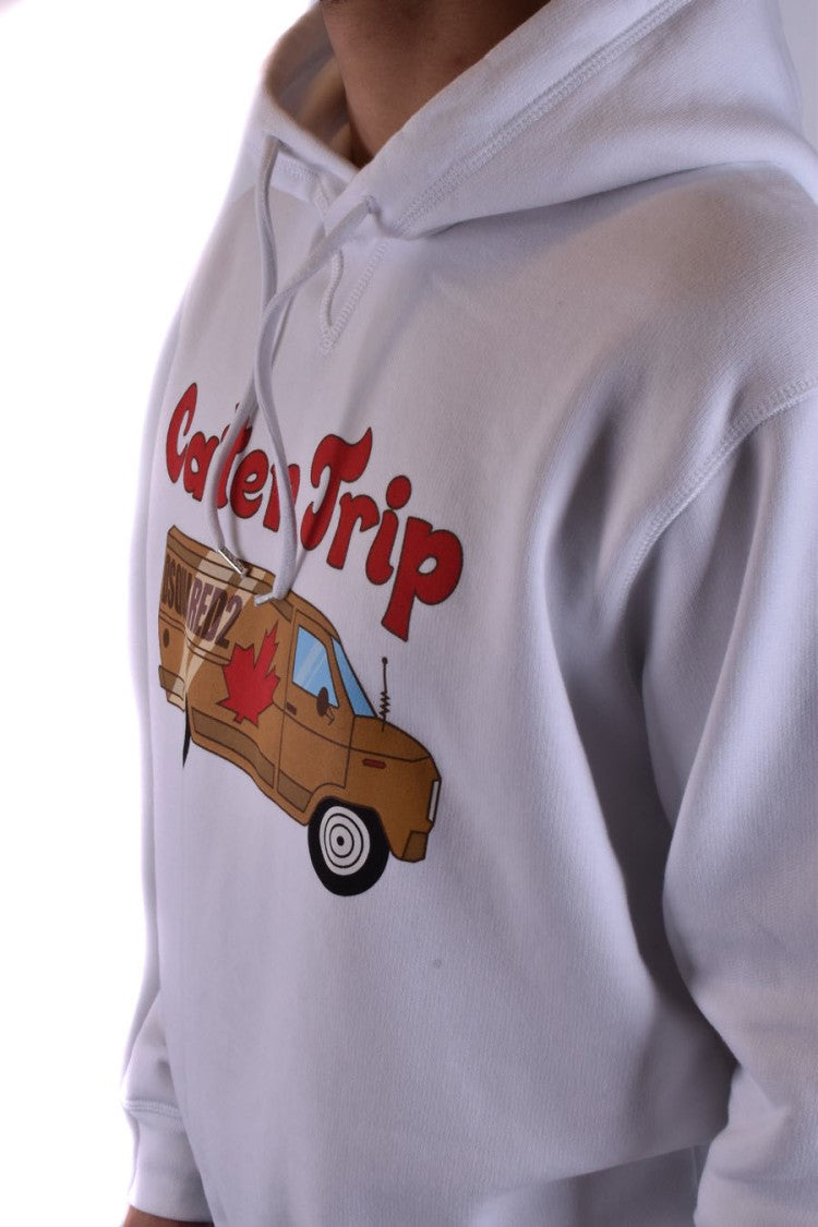 Dsquared2 Graphic Print Cotton Sweatshirt With Hood