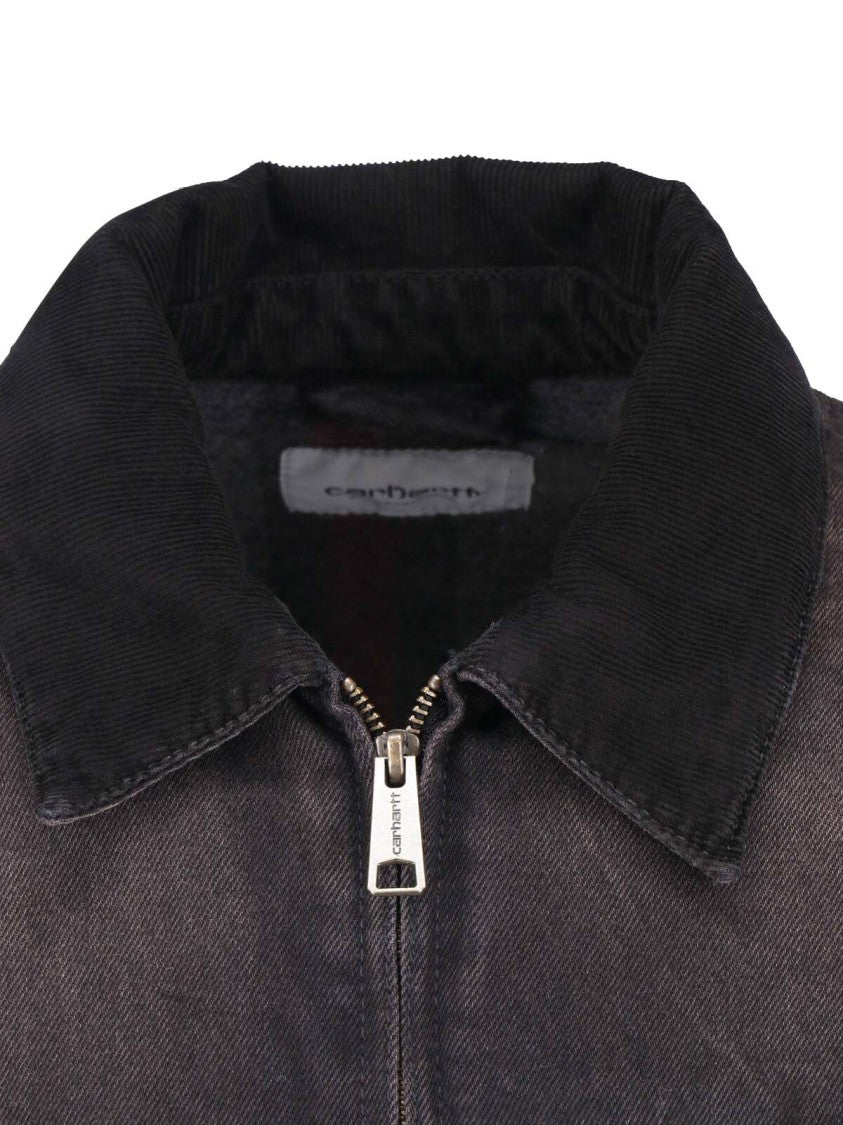 Carhartt Wip Black Og Detroit Worn-Effect Cotton Jacket