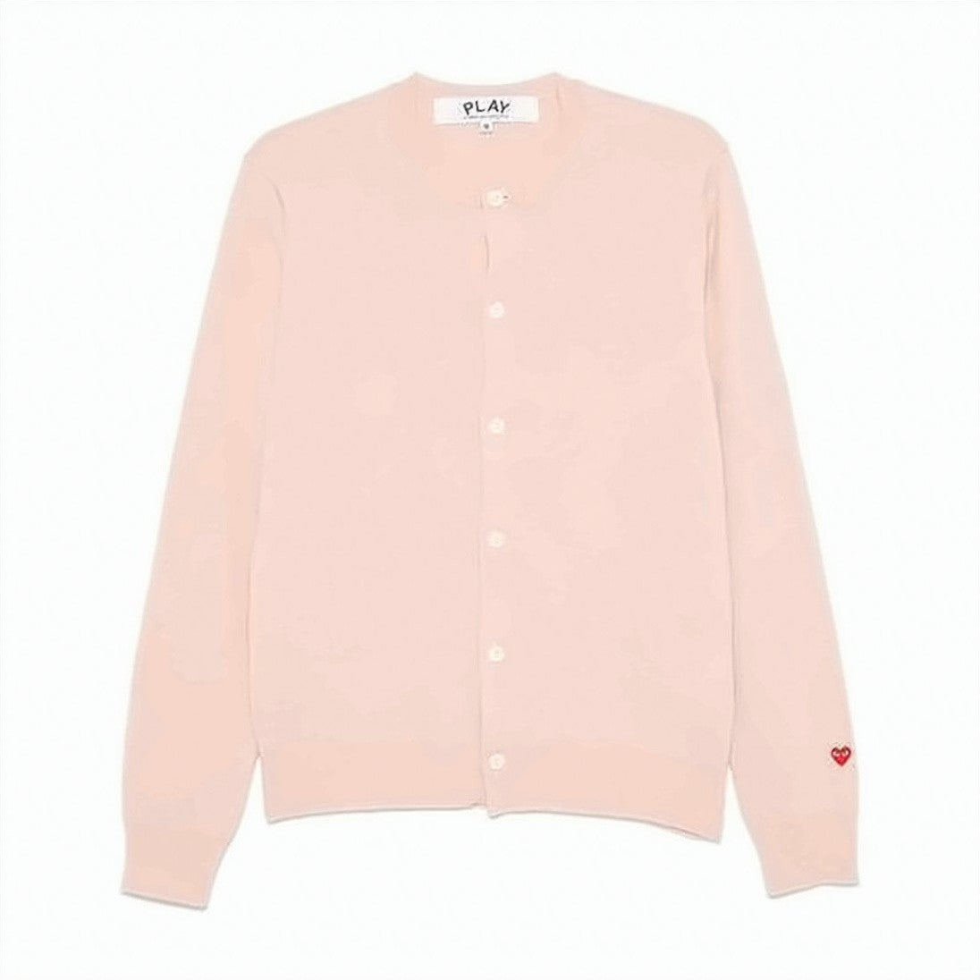 Comme Des Garçons Light Pink Wool Cardigan