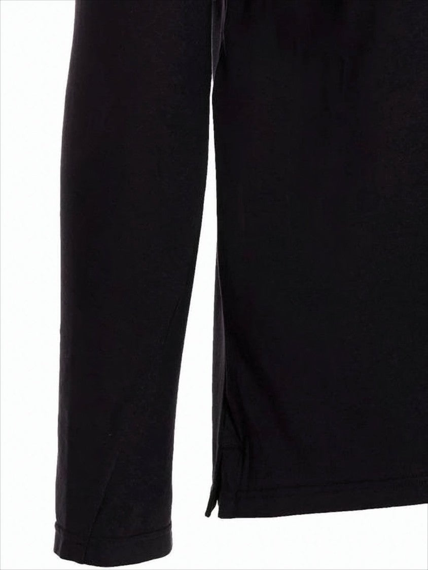 Alexander Mcqueen Long-Sleeve Black Cotton T-Shirt With Print