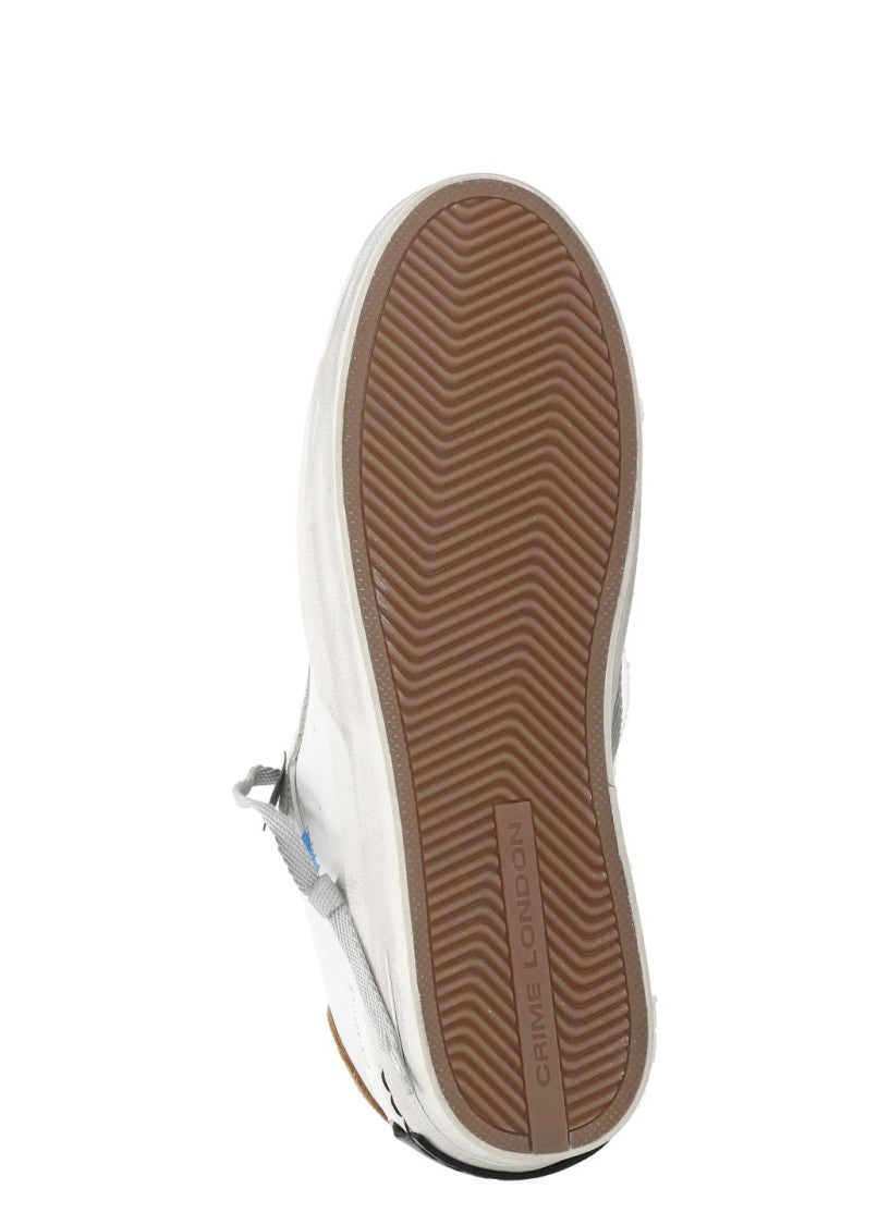 Crime London White Sk8 Deluxe Lettering Sneakers