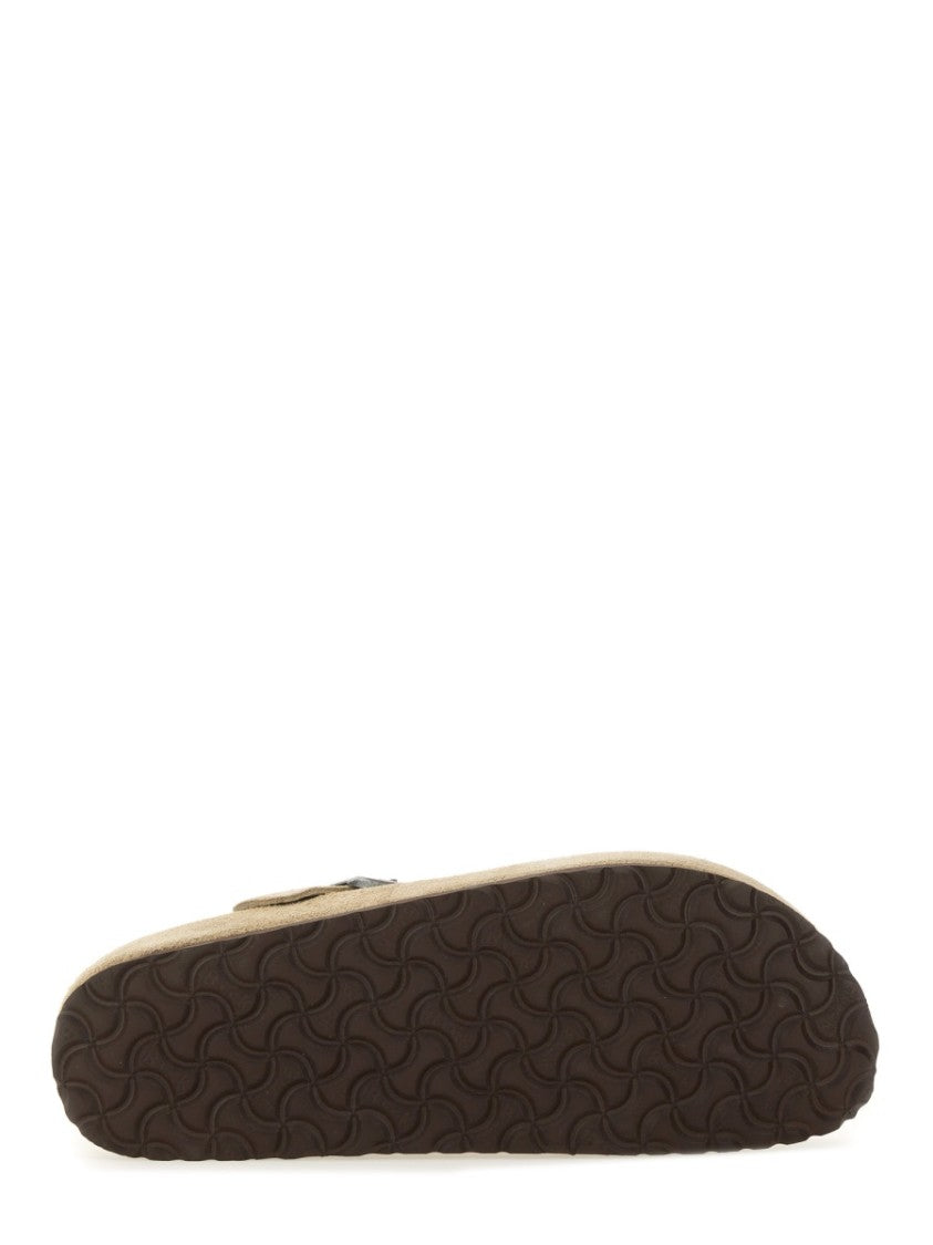 Birkenstock Slip-On Suede Leather Sabot With Adjustable Buckle