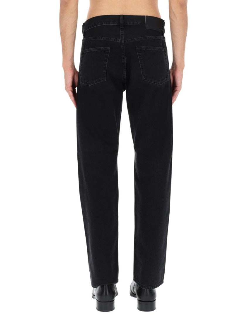 Sunflower Wide-Leg Black Denim Jeans With High Waist