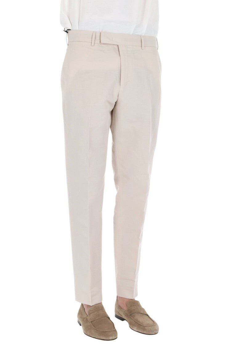 Pt Torino Rebel Fit Linen-Cotton Trousers