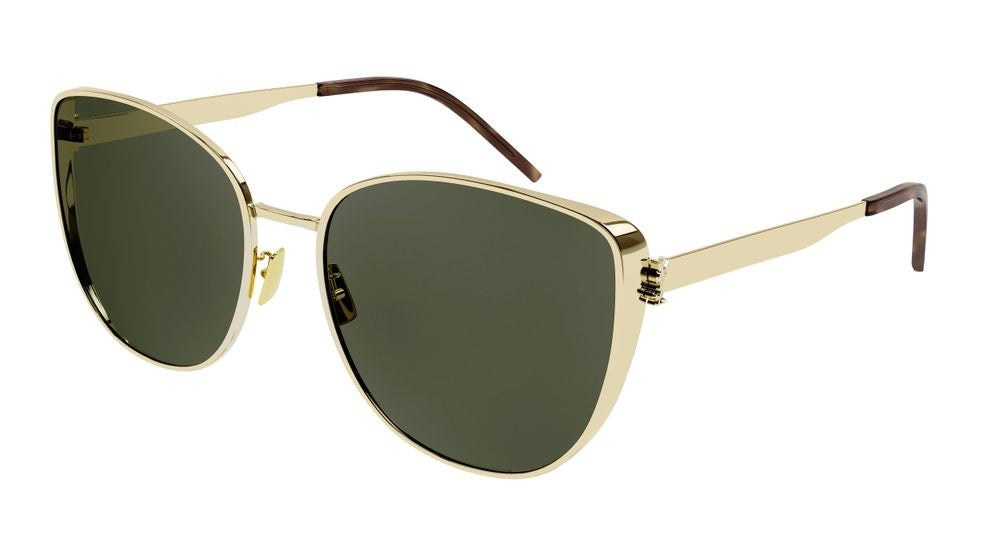 Saint Laurent Gold Sl M89 Metal Oversized Sunglasses