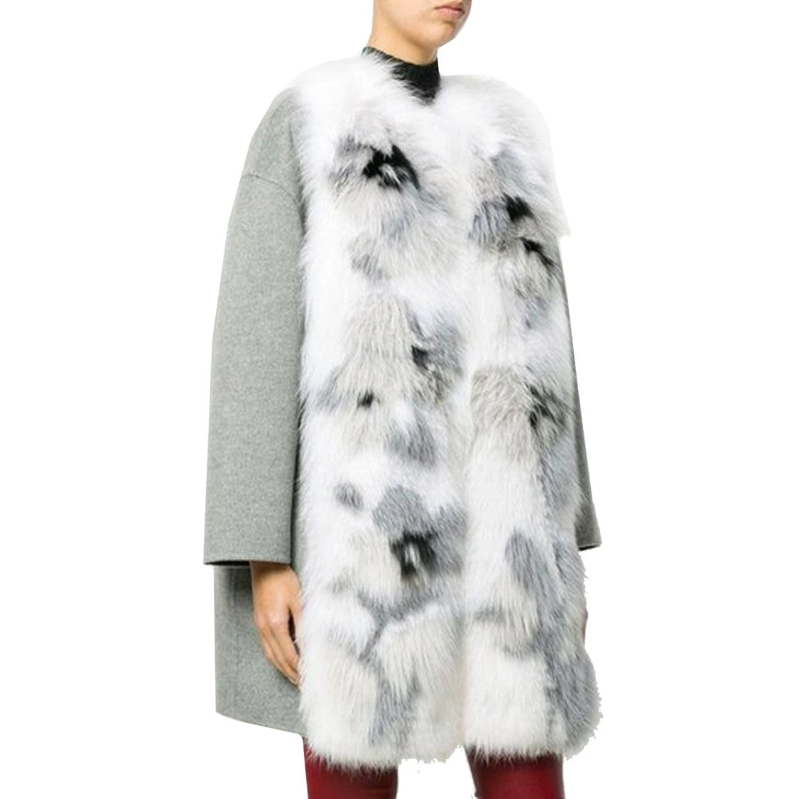 Fendi Fur Trim Cashmere Coat