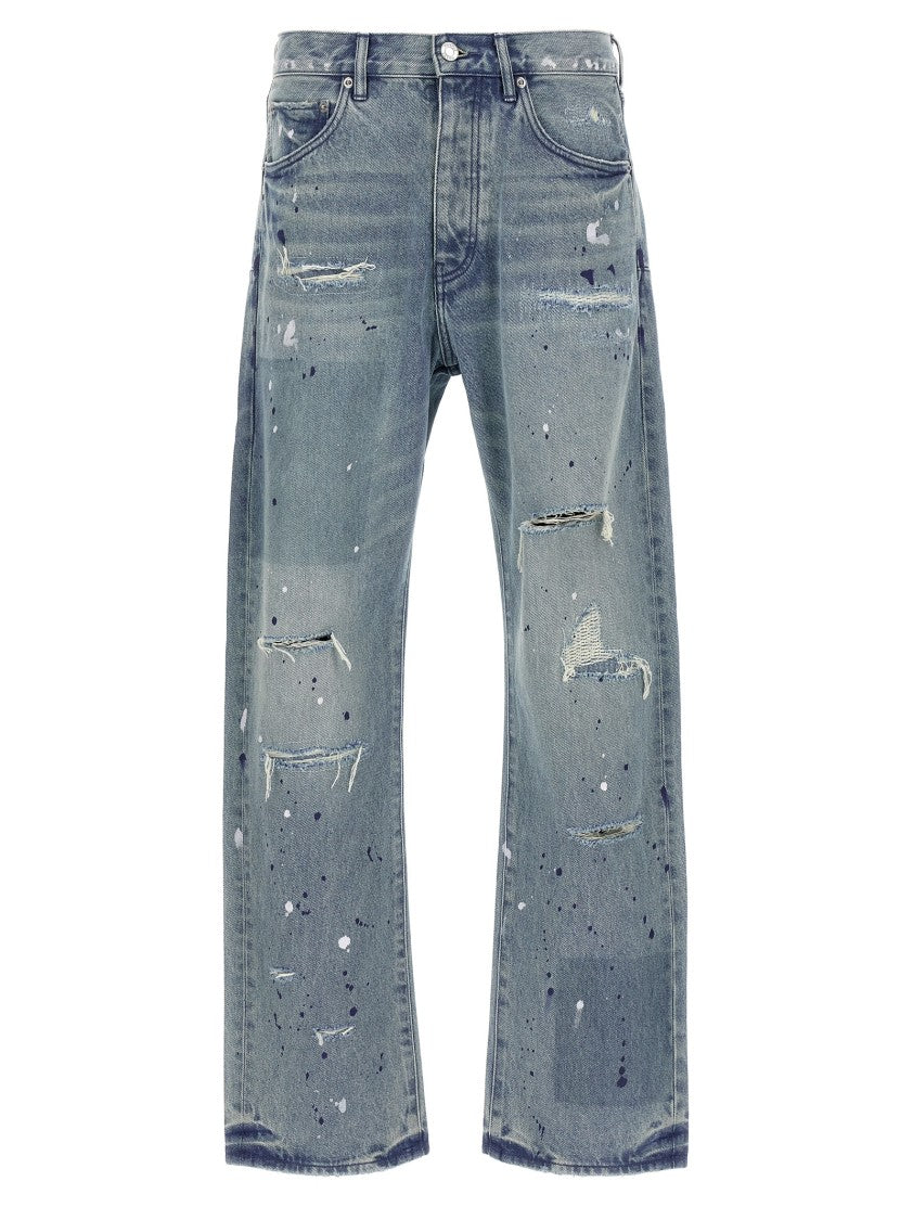 Purple 'Patch Repairs Foil' Jeans