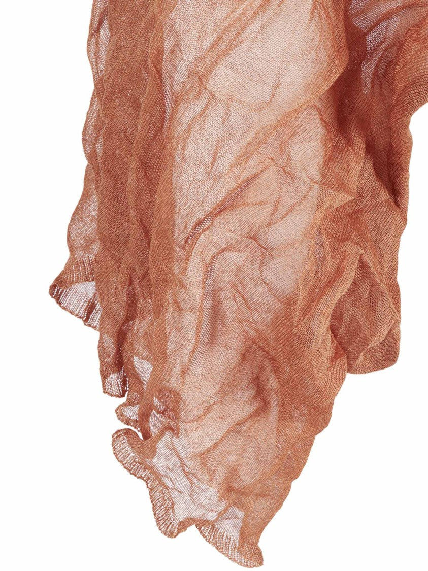 Antonelli Firenze Neutrals Silk-Blend Cropped Top