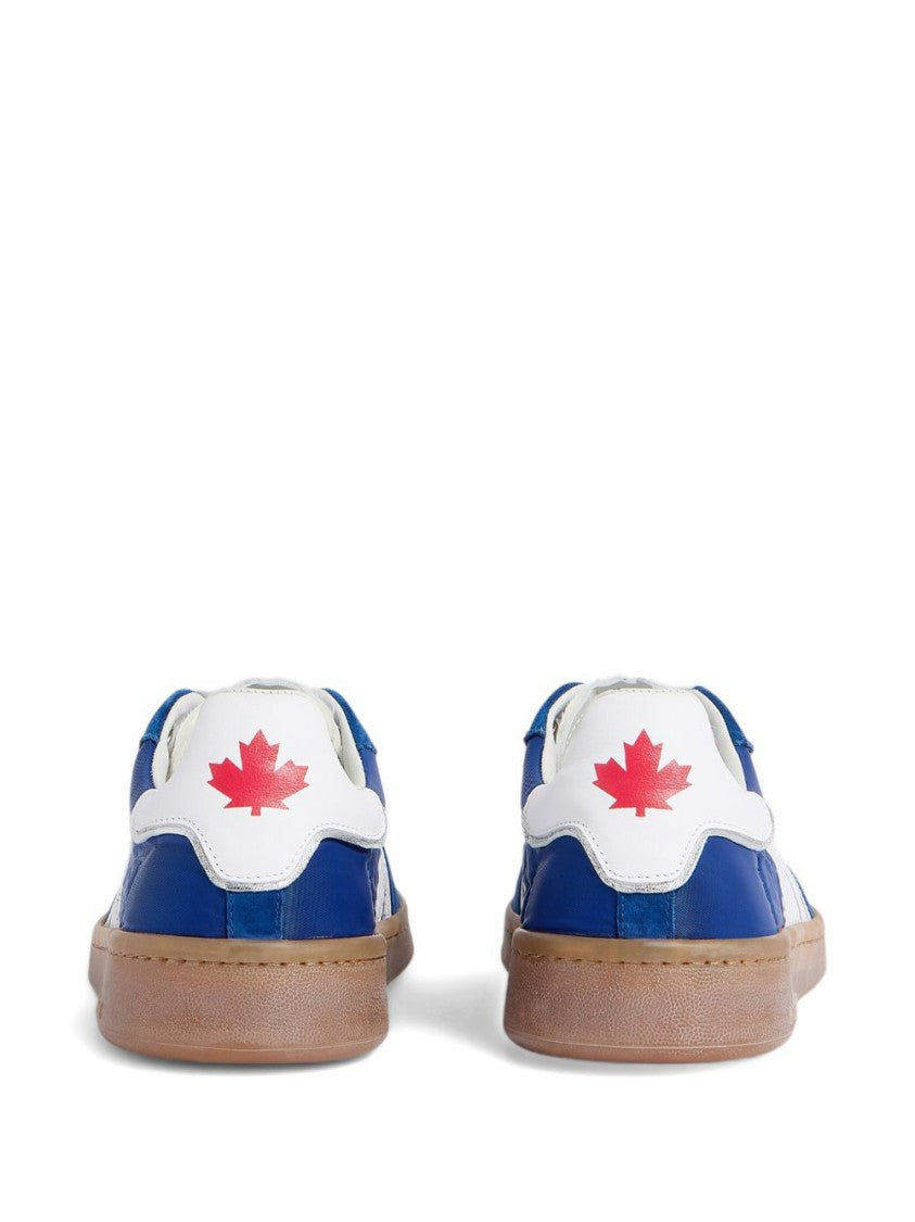 Dsquared2 Low-Top Sneakers With Blue Silk