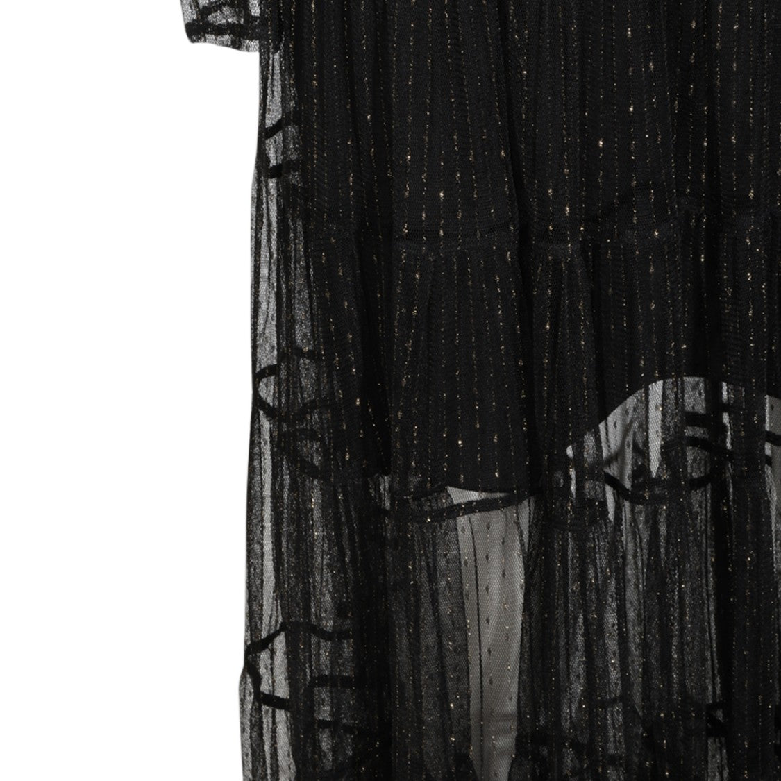 Twin-Set Polka Dot Sheer Overlay Maxi Dress