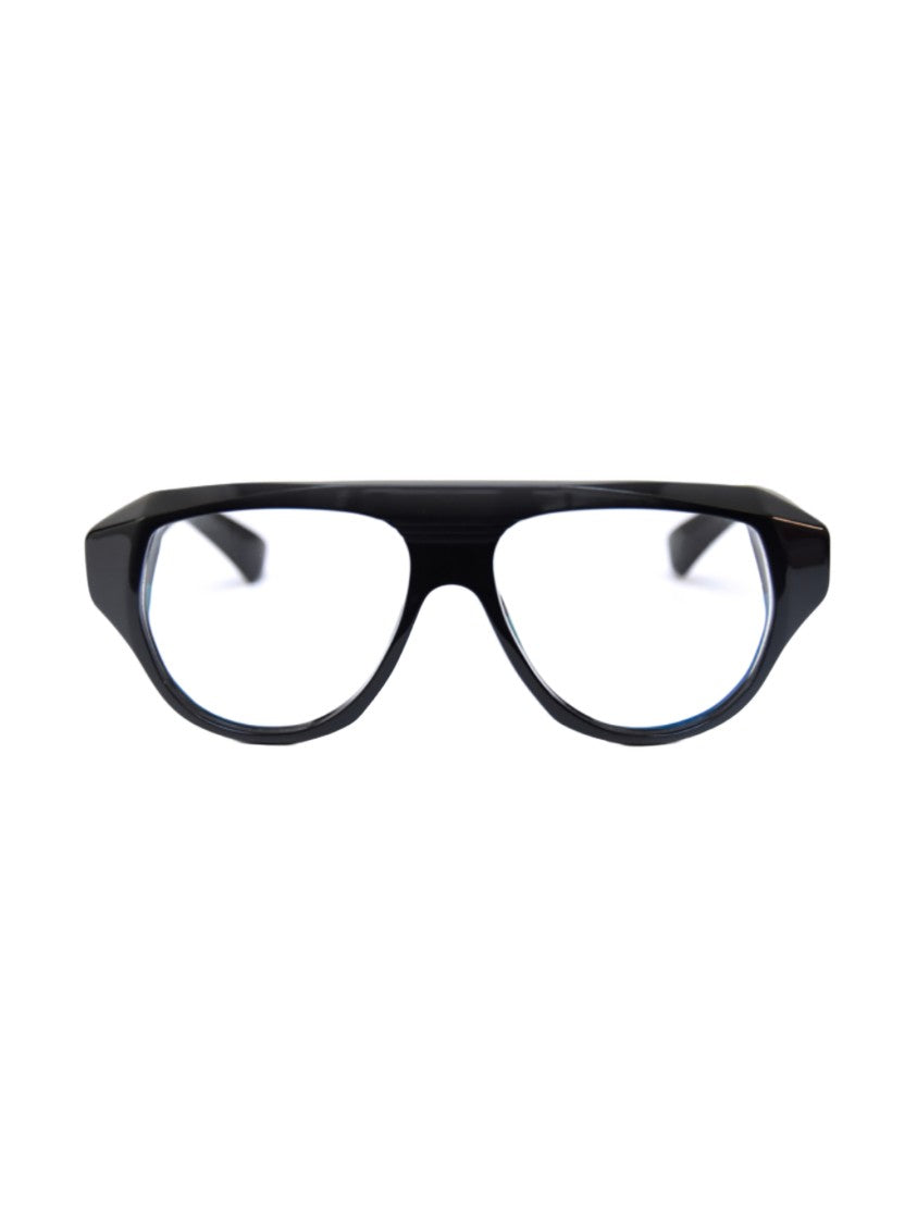 Kiurv Bold Geometric Black Acetate Optical Frames