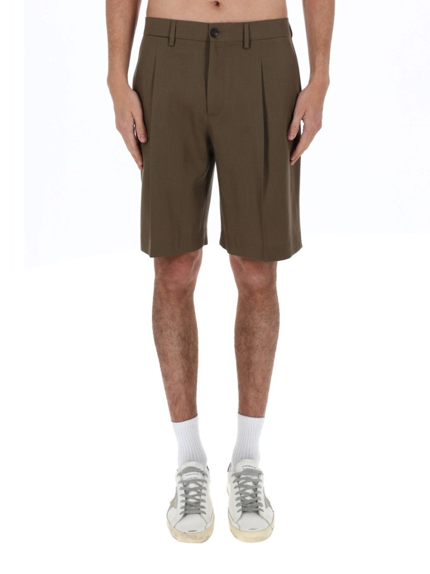 Golden Goose Golden Goose Pleated Tailored Denim Shorts