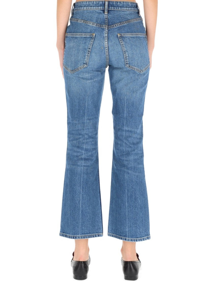 Tory Burch Mid-Rise Flared Denim Jeans