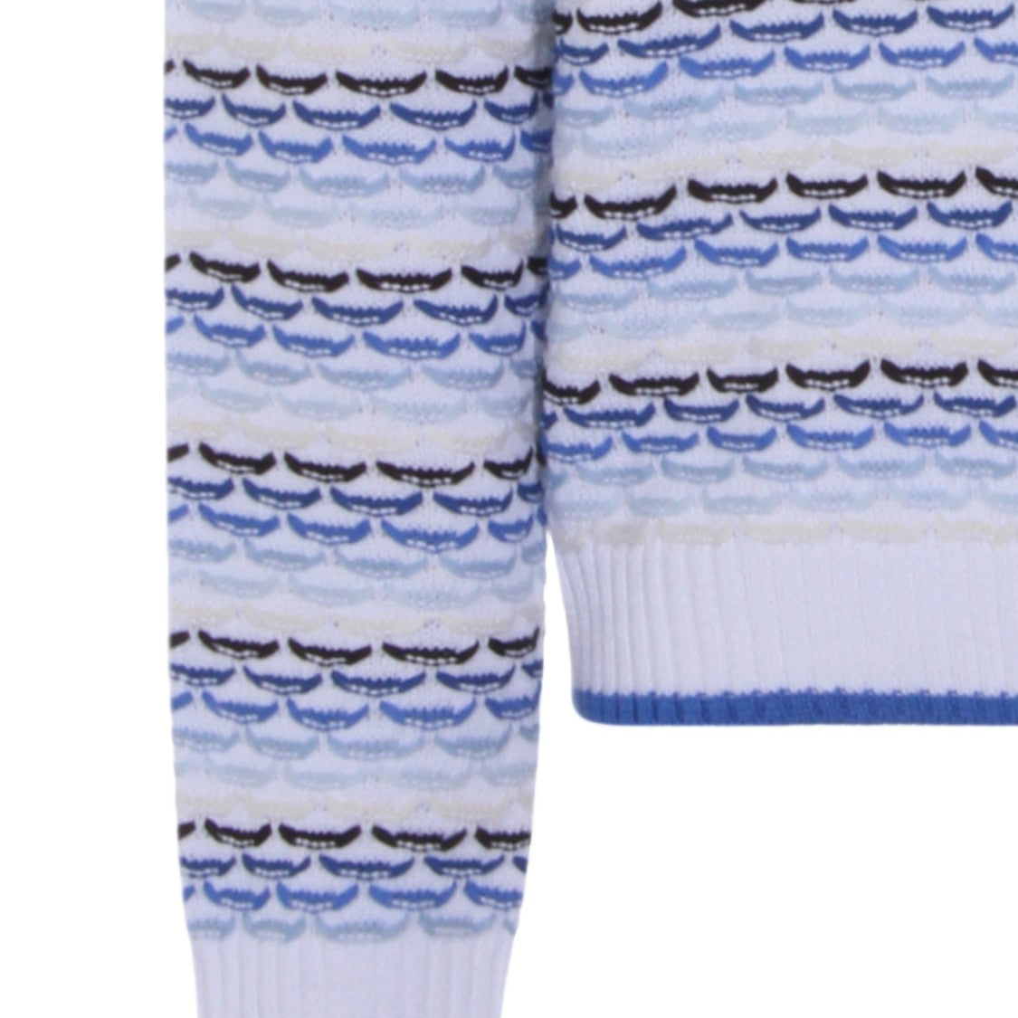 Casablanca Textured Knit Long-Sleeve Polo Shirt