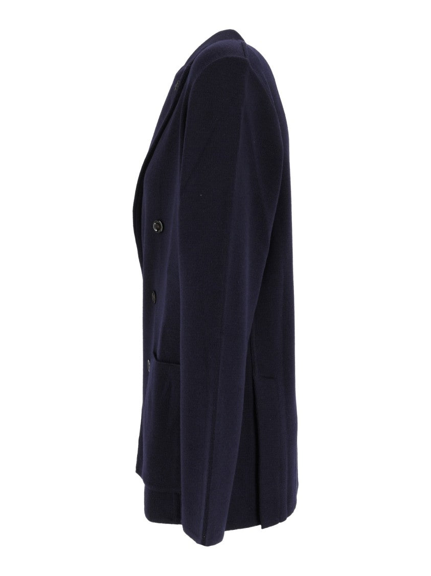 Lardini Double-Breasted Knit Jacket