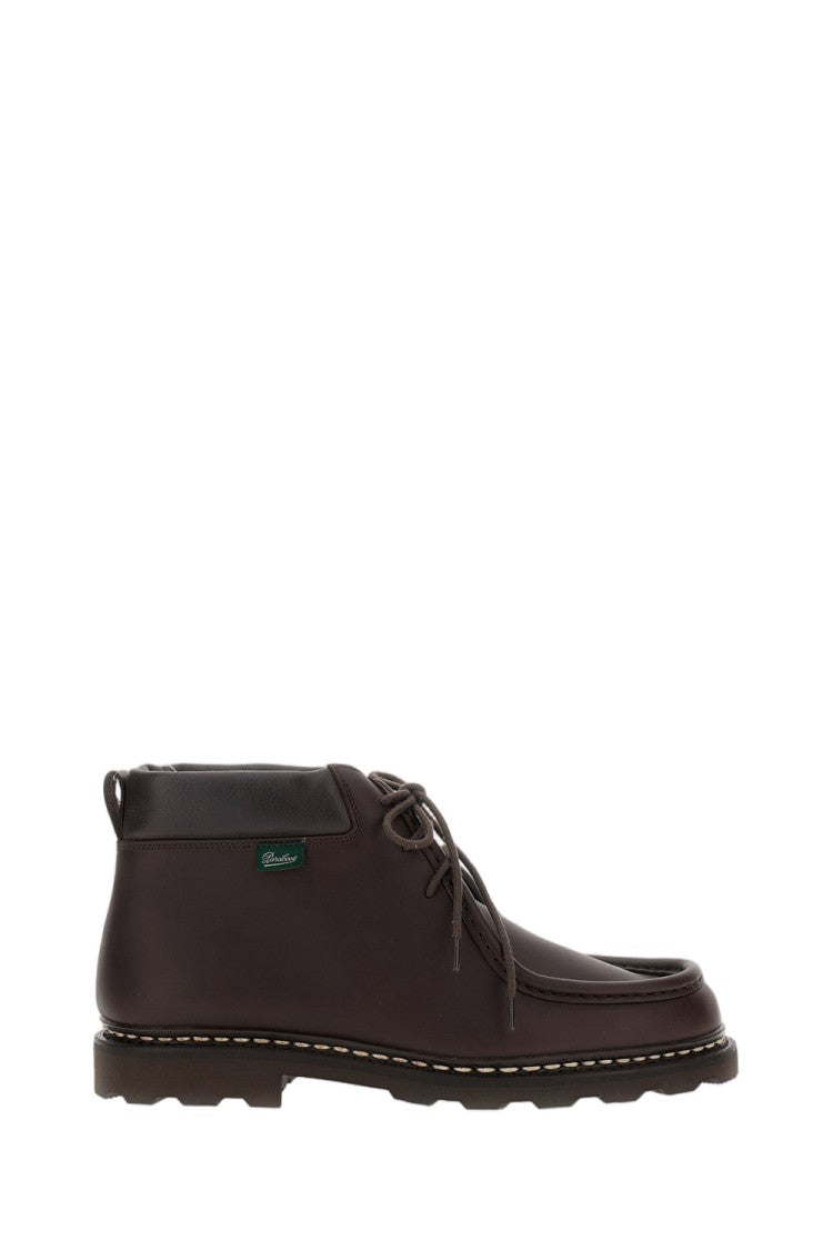 Paraboot Brown Lisse Vegetable-Tanned Leather Boots