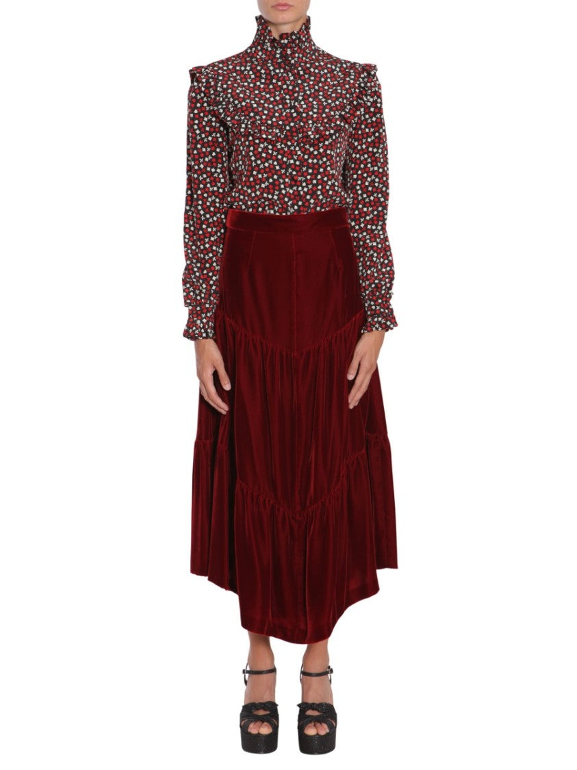 Saint Laurent Stand Up Collar Blouse