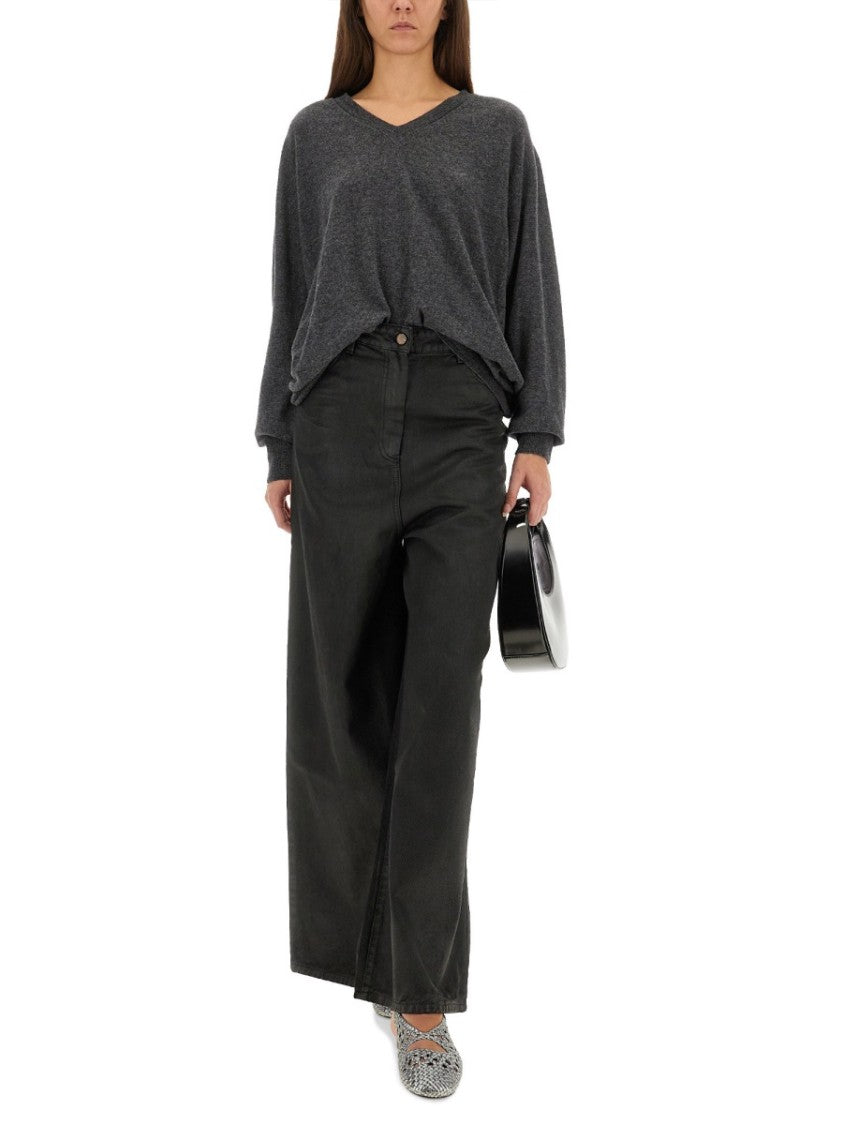 Alysi V-Neck Cashmere Sweater With Relaxed Fit