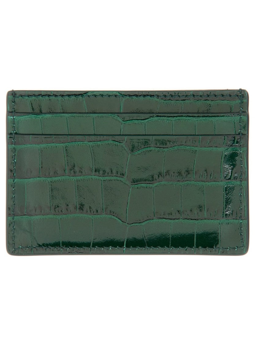 Tom Ford Crocodile-Embossed Leather Card Holder