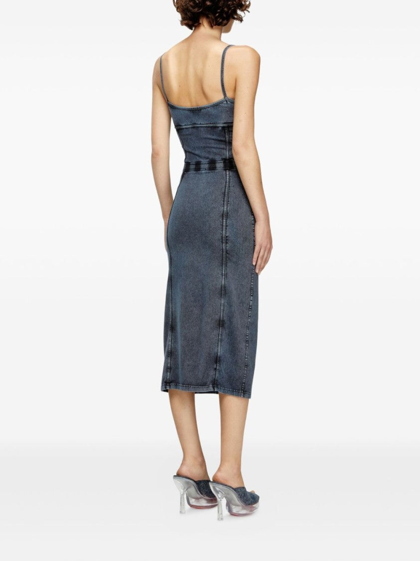 Diesel Charcoal Grey Denim Midi Dress