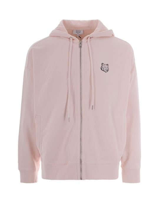 Maison Kitsuné Oversized Hoodie Jacket With Adjustable Drawstring And Embroidered Detail