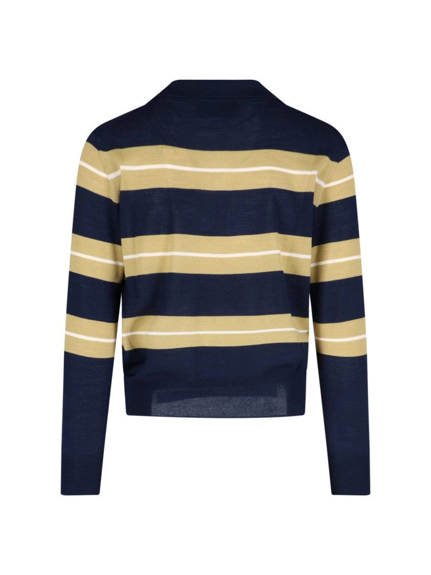 Ami Striped Polo Shirt – Blue