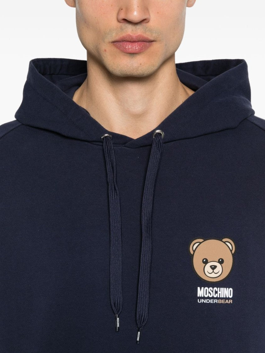 Moschino Silk And Nylon V-Neck Knit Hoodies