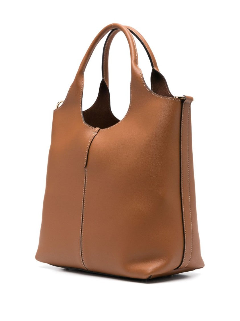 Tod's Spacious Calfskin Leather Tote Bag