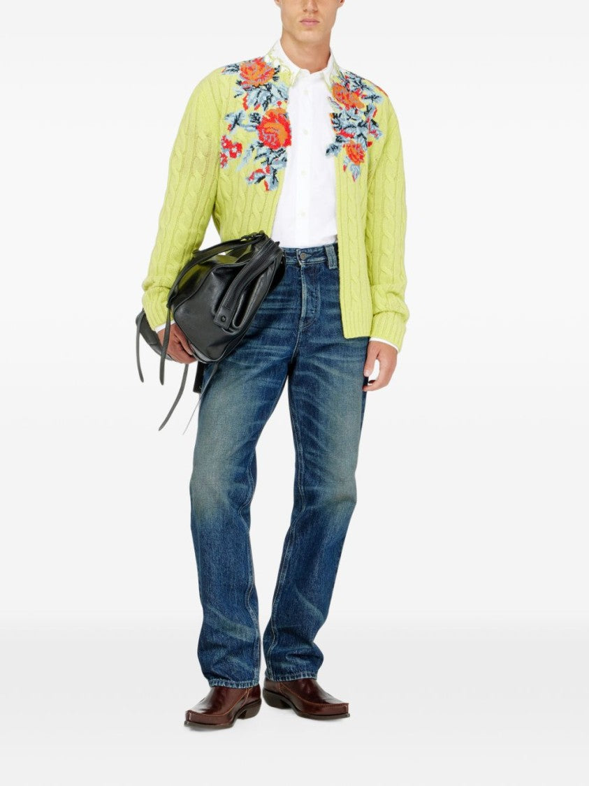 Diesel Subtle Fading Straight-Leg Silk-Nylon Blend Jeans