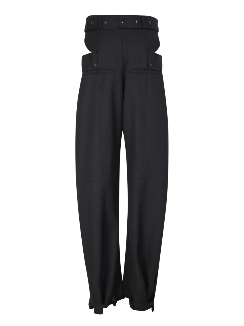 Ssheena Black Virgin Wool Trousers