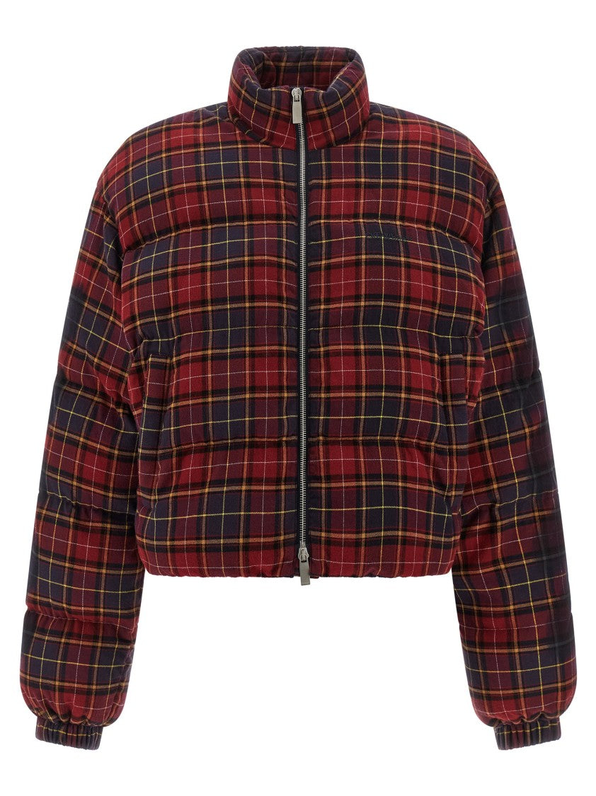 Off-White 'Check Flan Arrow Spray' Down Jacket