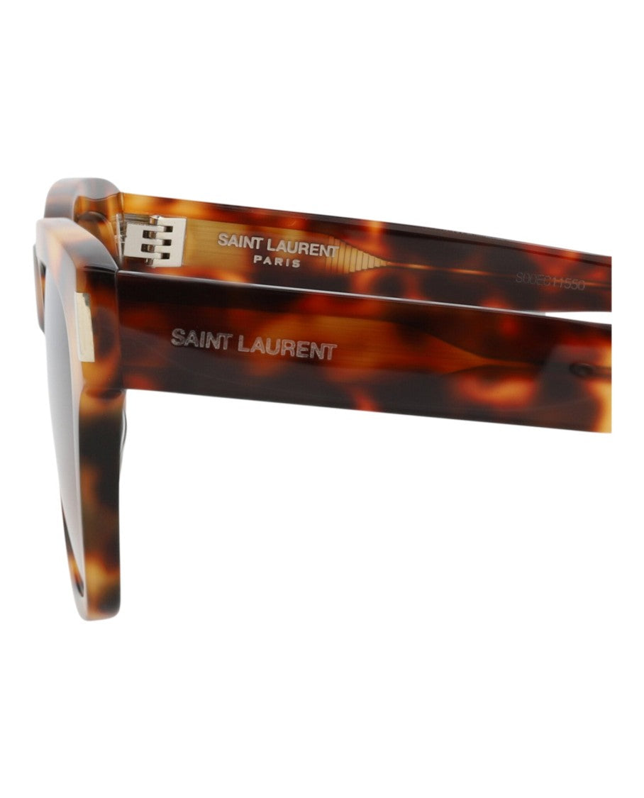 Saint Laurent Tortoiseshell Acetate Square-Frame Sunglasses