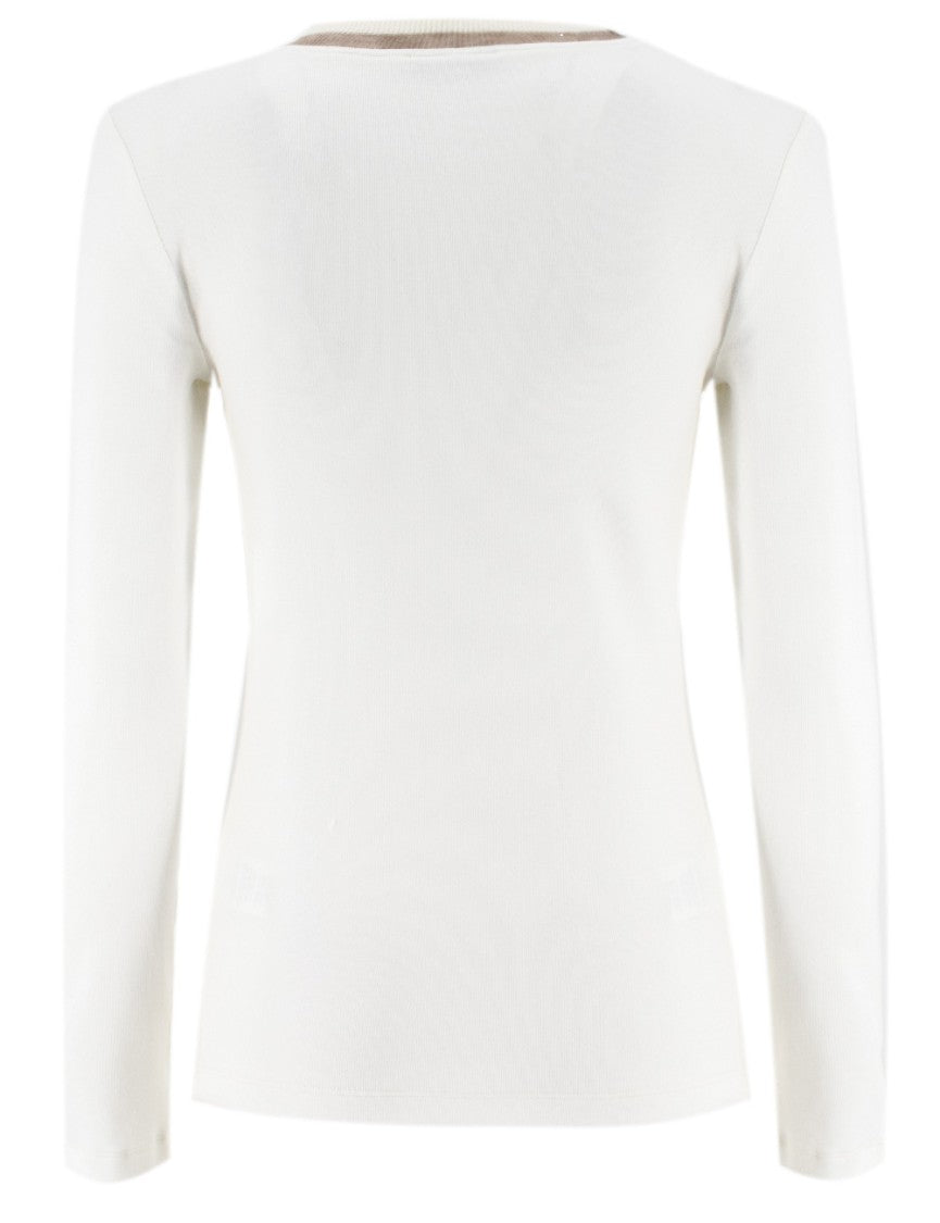 Panicale Cloud Knit Shirt With Lurex Detailing