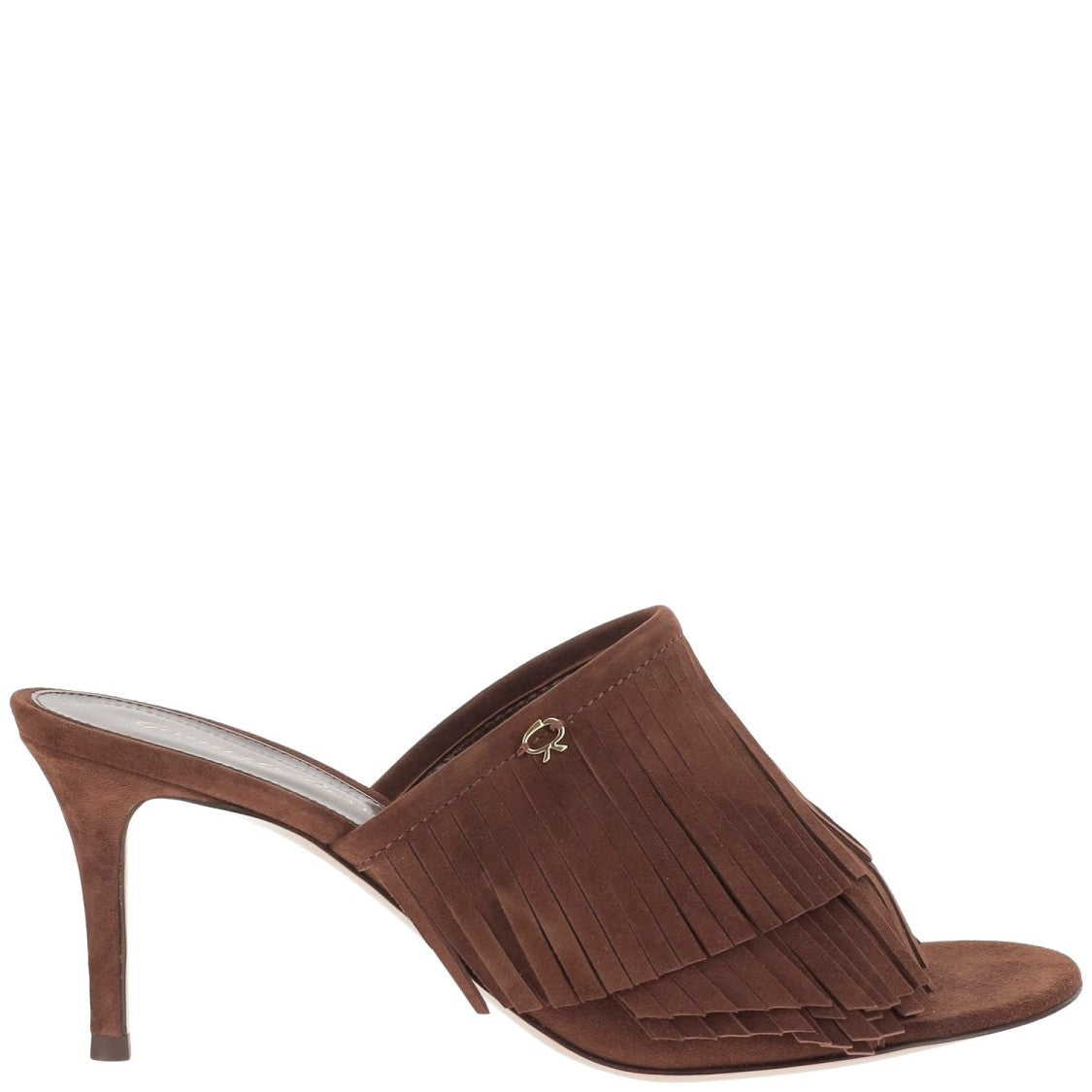 Gianvito Rossi Suede Mules With Bangs