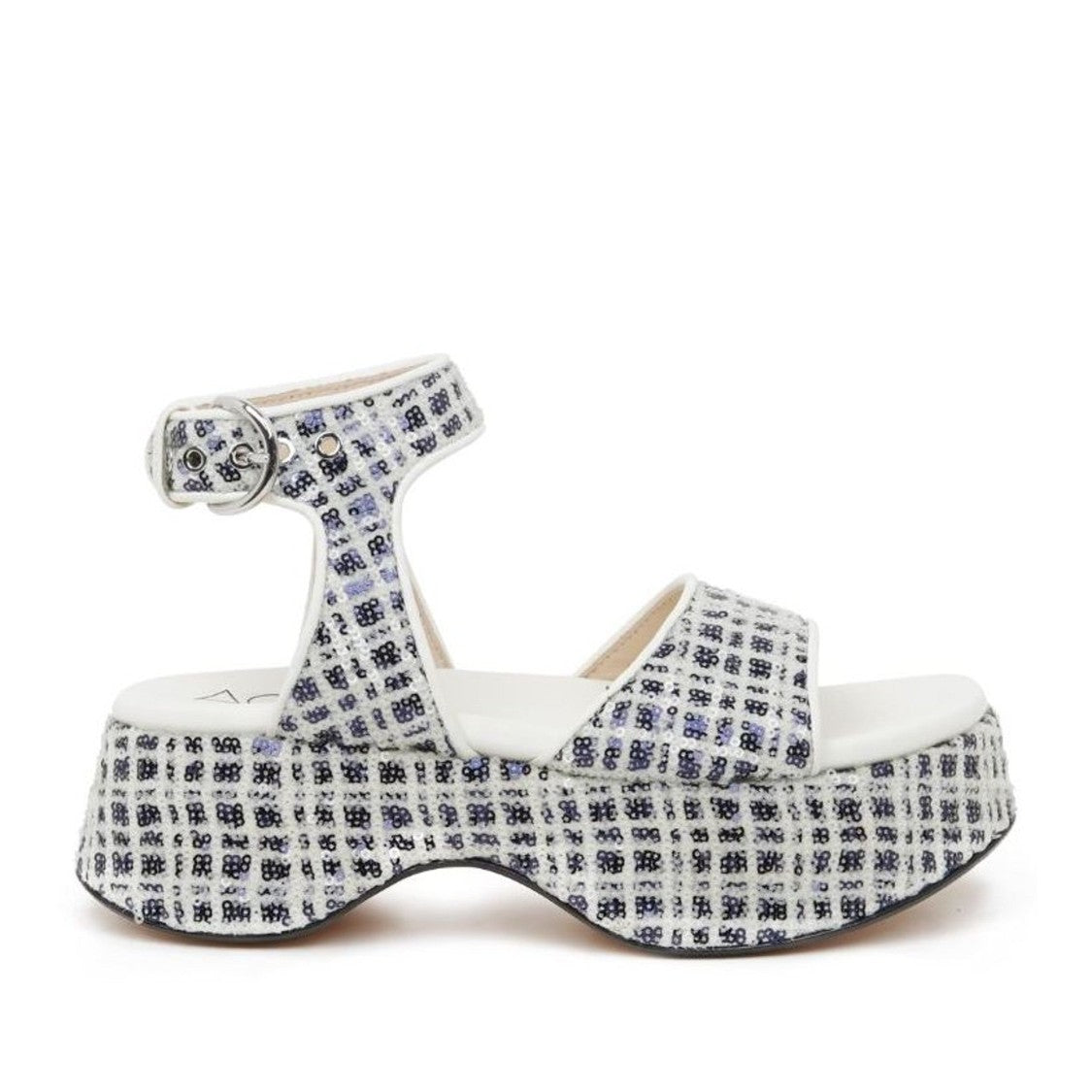 Agl Multicolor Lil Sis Neony Leather Checkered Sandals