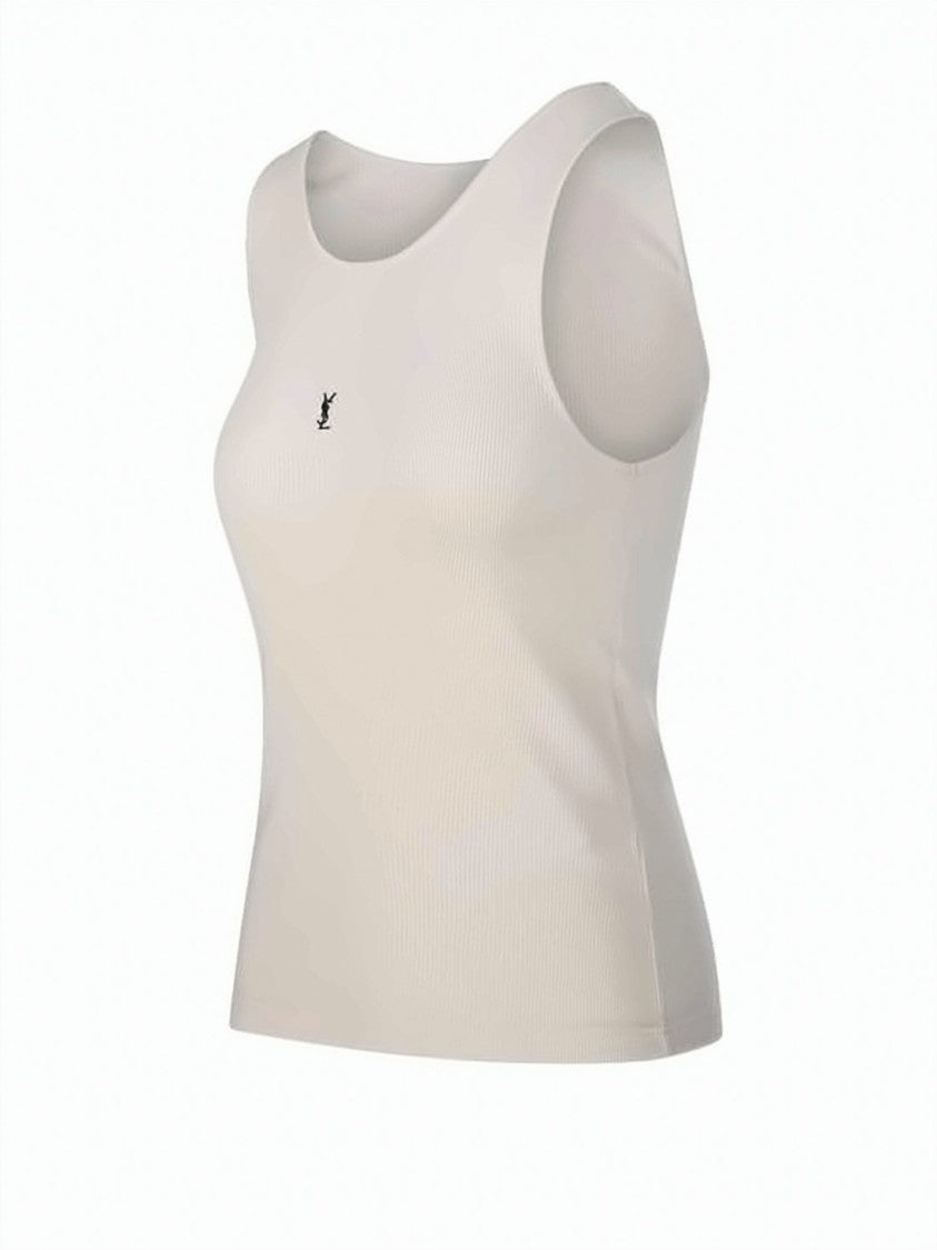 Saint Laurent Ribbed Fitted Tank Top