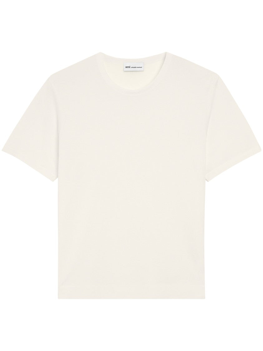 Ami Paris White Classic Fit Short-Sleeve T-Shirt
