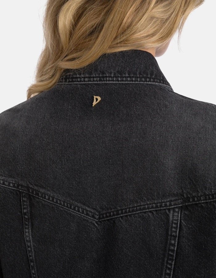 Dondup Cropped Denim Jacket With Classic Collar