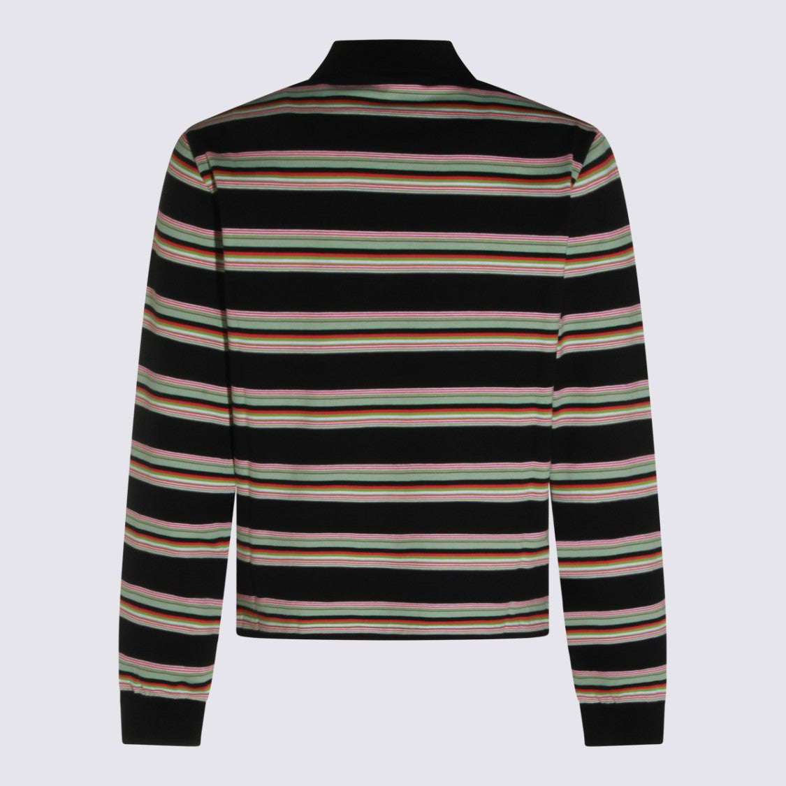 Marni Striped Long-Sleeve Polo Shirt With Classic Collar