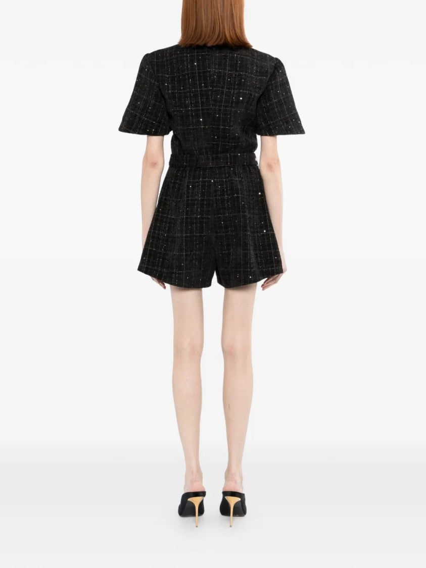 Saiid Kobeisy Tweed Short Jumpsuit