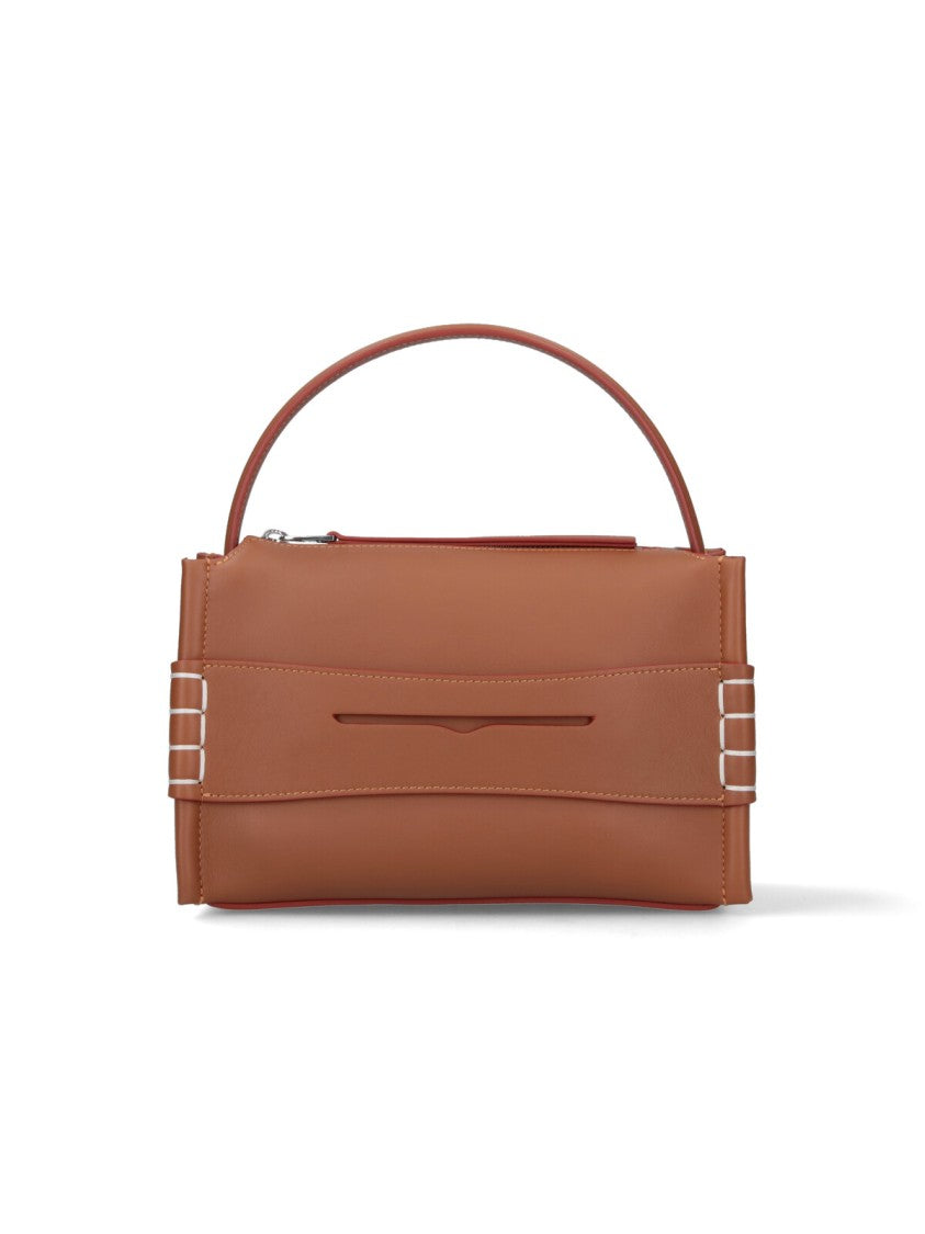 J. W. Anderson Warm Brown Loafer Smooth Leather Handbag